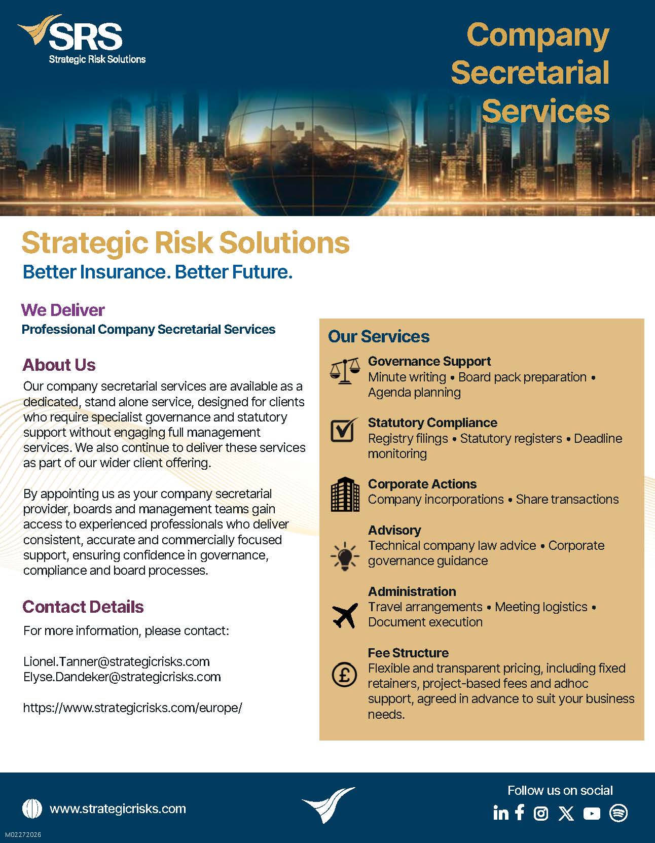 SRS SEC Europe Brochure